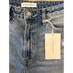 Flying Monkey Black Label‎ Apart High Rise Mom Ripped Straight Womens Size 29
